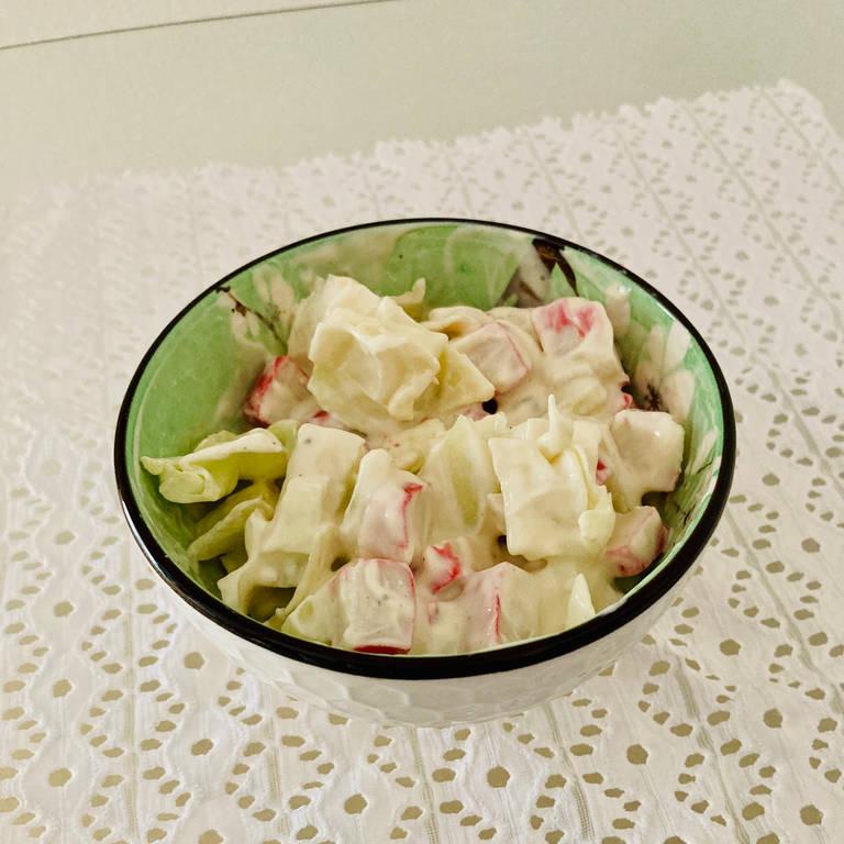 Summer light greens surimi salad