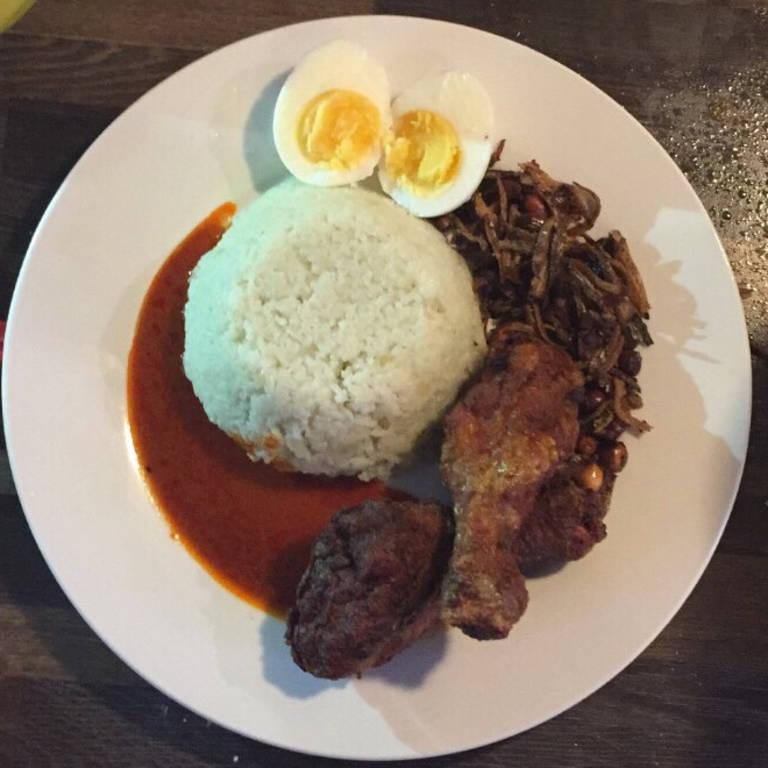 Nasi Lemak (Fatty Rice) (Malaysia’s National Dish)