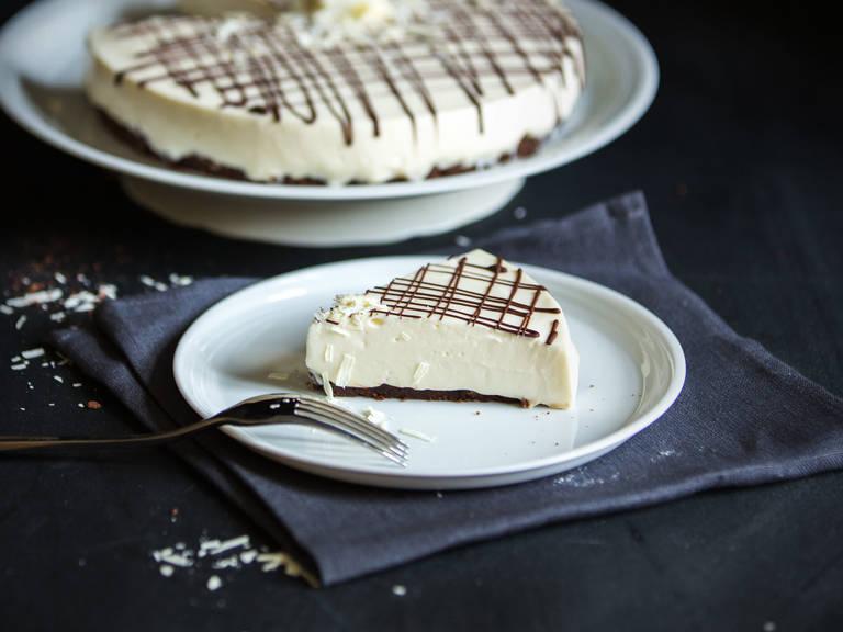 Cheesecake mit weißer Schokolade