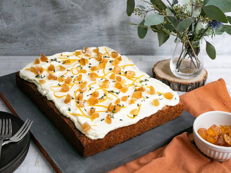 Spiced parsnip cake with cream cheese frosting