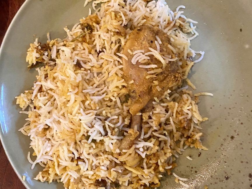 Chicken Dum biryani using curry base
