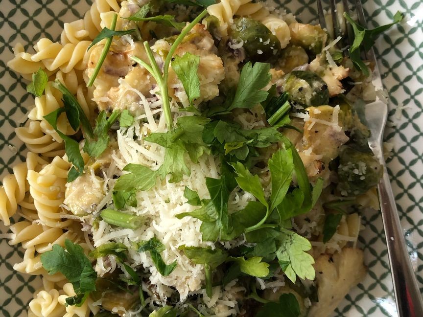 Creamy Brussels sprouts Pasta
