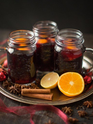 Warming mulled wine