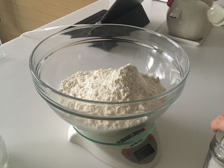 Measure out your flour in the bowl on a scale 