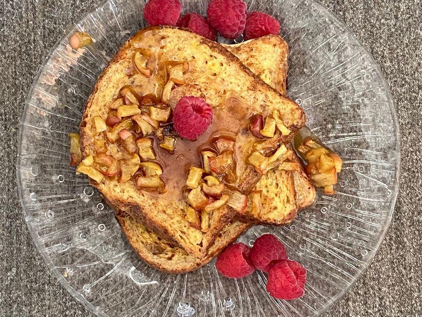 Whole Wheat French Toast with Spiced Apple Syrup