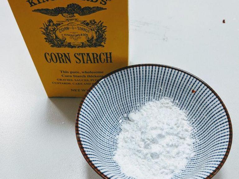 pour some corn starch in into a separate bowl.