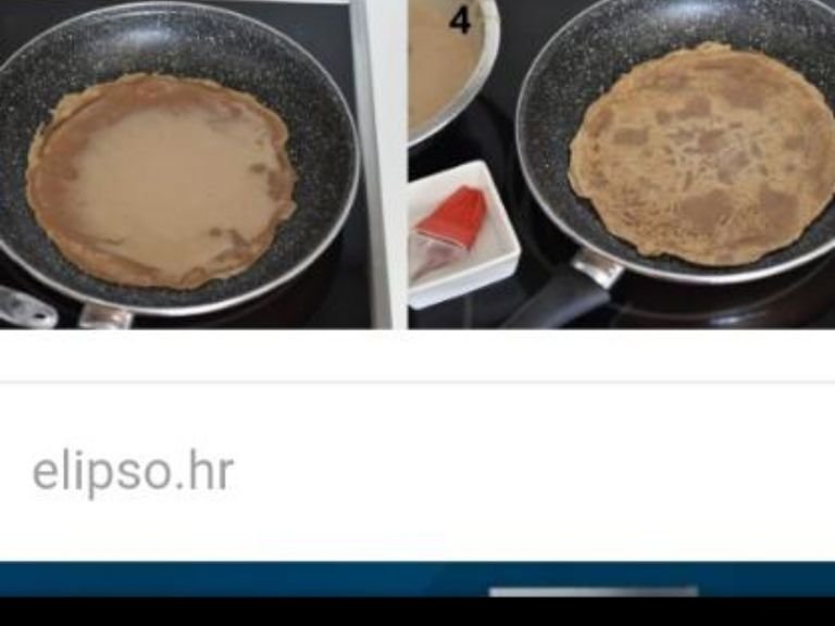 Adjust the temperature so that it is not too strong and yet not too weak. Coat the pan with very, very little oil, literally a few drops. Pour a little mixture and bake for a little less than a minute, turn the pancake and continue for another half a minute.