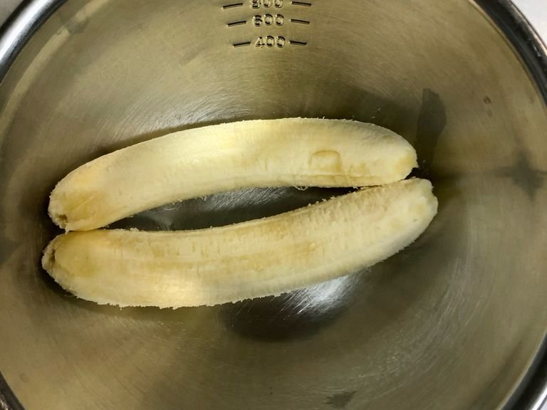 Mash the bananas.