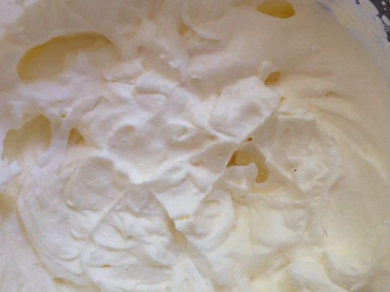 Add quark to the bowl and stir to combine. In a separate bowl beat heavy cream until fluffy and light.