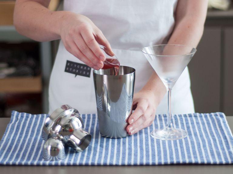 Briefly place martini glass in freezer until lightly frosted. In a cocktail shaker, add Cointreau, cranberry juice, lime juice, vodka, and ice cubes. Shake vigorously for approx. 30 sec.