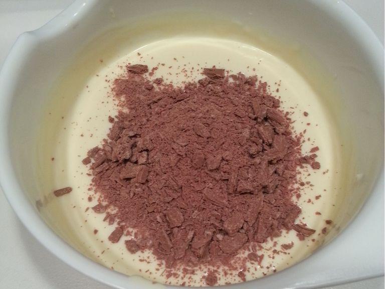 Add the chocolate to the cream mixture and stir to combine.