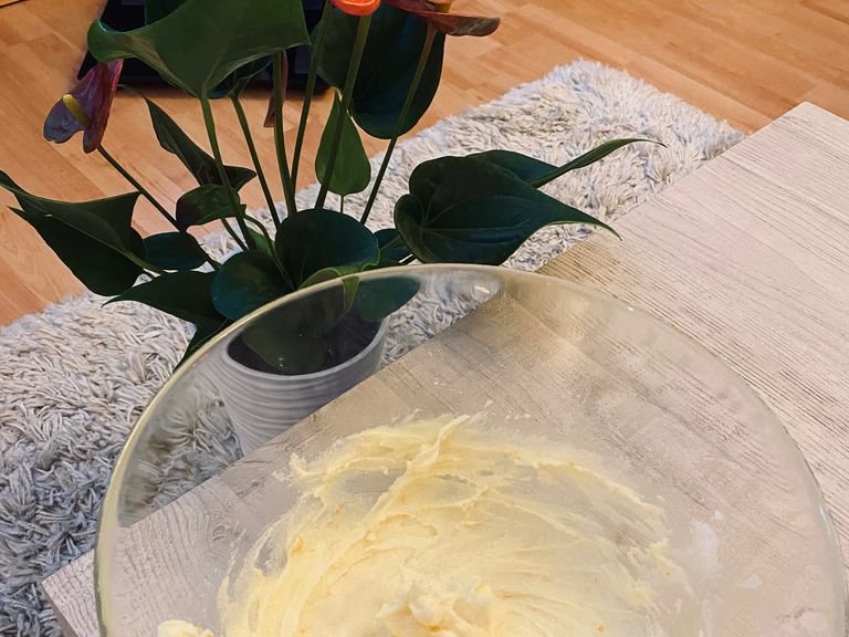 Preheat your oven to 120C and then cream the butter, sugar and orange zest into a large bowl.