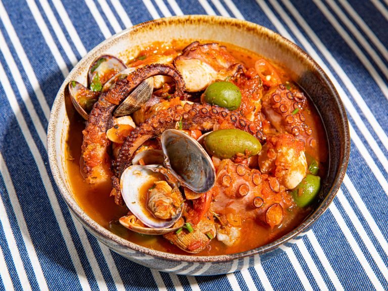 Make Sicilian seafood stew with Christian