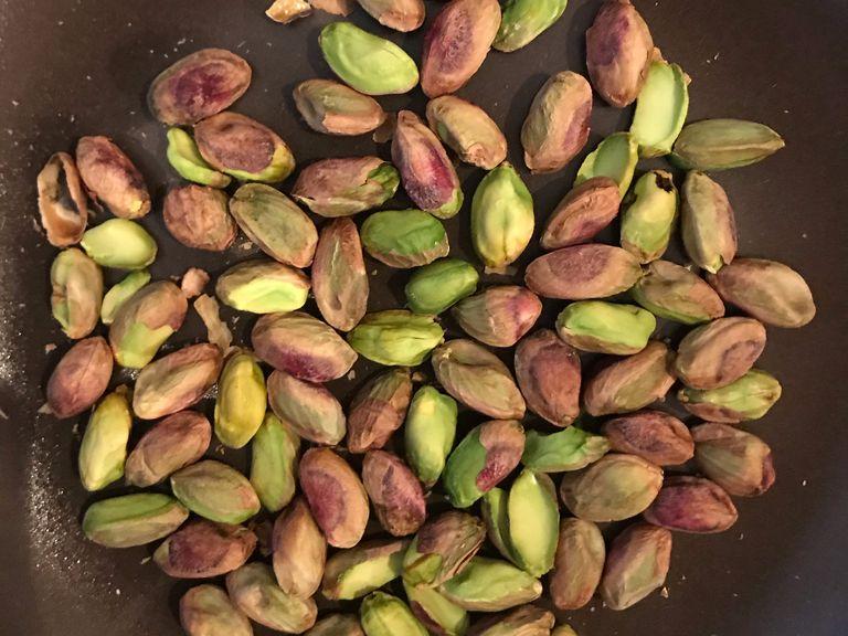Shell the pistachios.
