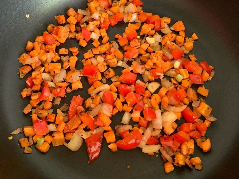 Fry all vegetable on olive oil or coconut butter.