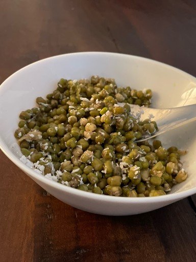 Healthy breakfast with mung beans